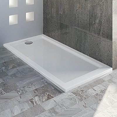 Idralite Receveur de douche 80x140x4 cm rectangle acrylique mod. Flower UltraSlim