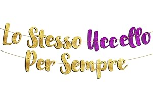 STERLING JAMES CO. Lo Stesso Uccello Per Sempre - Gadget divertenti per addio al celibato o addio al nubilato gay - Decorazioni per Feste - Striscione Oro e Viola