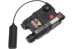 NMVB FMA AN/PEQ-15 Batería + Linterna LED Blanca 20 mm Rail Airsoft PEQ para AEG GBB CQB, Black