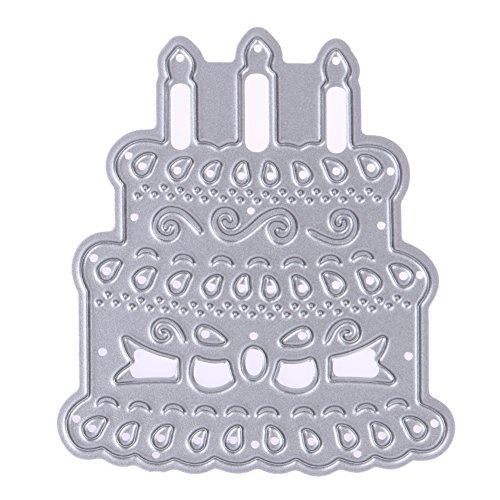 Amazingdeal365 Torte Metall Form Schablonen Schneiden DIY Dekor Sammelalbum Karten Buchzeichen Lesezeichen als Geschenk für Freunde Geburtstag Kinder,Kindergarten Hobby Schule Handarbeit Unterricht usw. Ein tolles Geschenk!