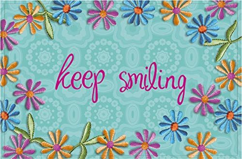 Doormat/Door mat/Doormat/Door mat/Doormat 'Door Mat/Doormat/Door mat/Doormat/Door mat/Doormat/Mat/Keep Smiling/Pleasant Ride Home Door/Shoes Scraper Flexible/Waterproof/Approx. 44 x 67 cm m Non-Slip Floor Mat for entrance area/Ideal for your patio