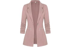 Tomwell Femme Élégant Blazer Femme Chic Veste Blazers Veste De Costume Manche Longue OL Bureau Affaires Pockets Boutons Costume Blouson Jackets Cardigan Blazer