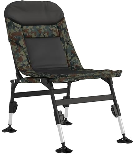 Chaise De Pêche Carp F5R - Hauteur Réglable Avec Tablette