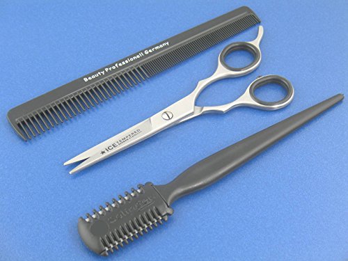 Bartschere Haarschere Set 5 Zoll 12.7 cm mit Kamm und Ausdünner aus Solingen - 5