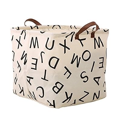 SorJe bacs de rangement jouet sur toile pliable Panier de rangement carrée avec poignées – Jouet Organiseur de jouets pour chambre d'enfant de stockage pour enfant, jouets et linge, paniers Cadeau