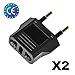 Produktbild 2 x US Reiseadapter Stecker Adapter USA China Kanada Steckdose HK-US zu EU