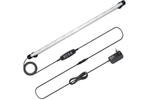 ‎VARMHUS VARMHUS Tauchen Aquarium Licht,Aquarium LED Beleuchtung mit Timer Auto On/Off Dimm-Funktion,3 Lichtmodi Weiß&Blau&Weiß-Blau,10 Helligkeitsstufen optional&3Stufen der Zeitschleifenfunktion 57cm