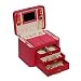 High Quality Very Soft Leather Travel Jewelry Box Organizer Display Storage Case for Rings Earrings Necklace By KurtzyTM (Pink) RS.2499.00