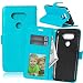 Produktbild Nancen LG G5 / H868 (5,3 Zoll) Lederhülle Neu Style Acht Farbe Weich PU Flip Case Ledertasche / Schutz Etui, Einfach Vintage Kollektion Karten Slot Foto Wallet Hülle Handy Tasche Zubehör