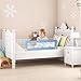 Child Secure Bed Rail Baby Safety Bed Guard (Blue)