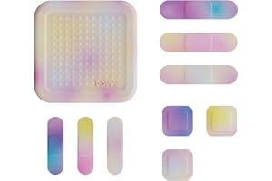 Cerotti per Bambini con Fantasia a Gradiente, Cerotti Bambini, Cerotti Assortiti, Cerotti Adesivi, Cerotti Colorati con Scatola da Collezione, Cerotti Medicazione Ferite, 3 Misure, 48 Pezzi, POPme