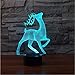 Produktbild Sikawild 3D Nachtlicht 7 Farbwechsel Remote Touch Usb Tischlampe Lampe Weihnachten Hirsch als Geschenk für Kinder Geschenk, Bluetooth-Lautsprecher