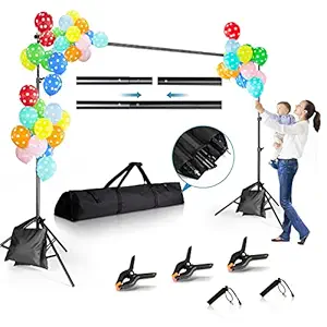 Backdrop Stand 8.5x10ft, Photo Video Studio Adjustable Backdrop Stand for Parties, Wedding, Photography, Advertising Display