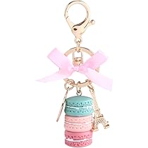 Macaron Sleutelhanger Eiffeltoren - Schattige Hars Tas Hanger In Roze Rood