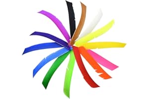 SHARROW 50pcs Chasse Plume de Flèche Naturelle Pleine Longueur Spirale Enveloppé Fletches Fletching Flèche Plume de Dinde
