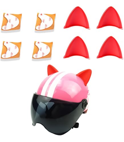 Orecchie Da Gatto Peluche Per Casco Moto – Accessorio Kawaii Adesivo In TPU E ABS – Per Casco Bici, Sci E Skateboard – Regalo Divertente Per Adulti E Bambini