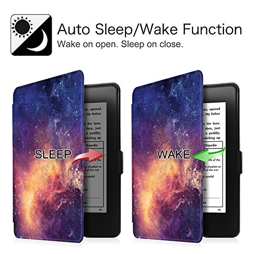 Fintie Kindle Paperwhite Hülle – Die dünnste und leichteste Smartshell Case Schutzhülle Tasche mit auto Sleep / Wake für den neuen Kindle Paperwhite 2016 (mit 300 ppi-Display, 6 Zoll, und integrierter Beleuchtung) und alle Modelle von 2012, 2013, 2014, 2015, Die Galaxie - 2