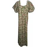Indiatrendzs Women's Nighty Cotton Printed Nightwear Nightgowns (Chest 50)