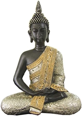 Figure of Buddha Resin Illuminated in Colour Gold and Silver | Size: 29 x 13 x 38 cm | Portes Free