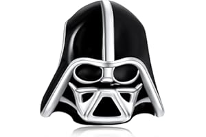 MGIUL Yoda Dangle Darth Vader & C-3PO and R2-D2 Openwork Charms per Bracciali con Ciondoli da Donna, Perline di Cartone Animato in Argento Sterling 925 per Compleanno di Halloween Regalo di Gioielli di Natale per Ragazze