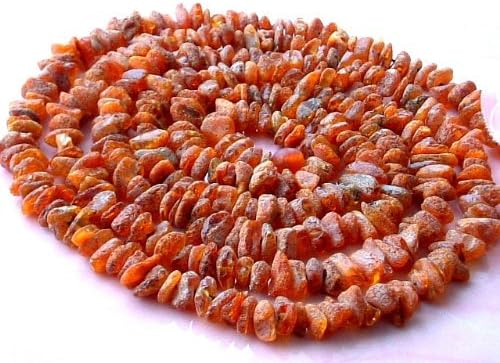 47 inches (120cm) Length Natural RAW Unpolished Baltic Amber Necklace / Healing Amber Necklace / Certified Genuine Baltic Amber / Ambermilana