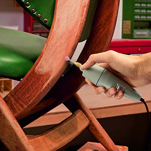 Mini Handschleifer Schleifer, GOCHANGE Schleifmaschine Elektro Rotary Drill Grinder Schleifen Werkzeug Set mit Power Adapter Koffer - 6