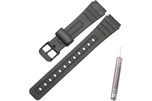 XBDSW Zapasowy pasek kompatybilny z Casio F-91W F-94 F-105 F-106W A158 A168 Sport PU pasek do zegarka