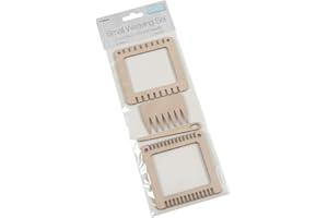 Trimits - Set de tejer dos marcos pequeños, peine y aguja, madera