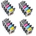 Produktbild Generisches Kompatible Tintenpatrone als Ersatz für BROTHER LC900BK LC900C LC900M LC900Y ( 6x Schwarz, 4x Cyan, 4x Magenta, 4x Gelb, 20er-Pack)