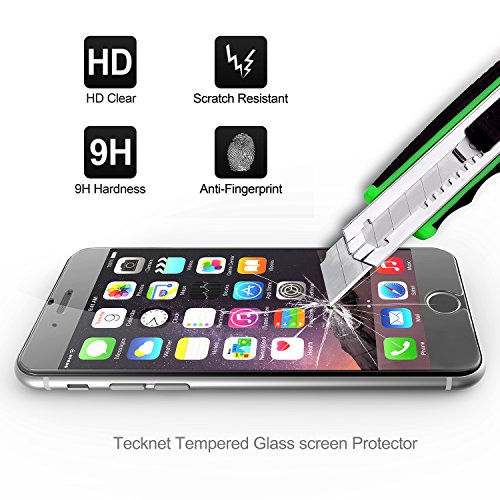 iPhone 6S Screen Protector,TechRise 2-Pack [3D Touch Compatible] iPhone 6S 6 Ultra-Clear Premium Tempered Glass Screen Protector Film with 9H Hardness and Easy Bubble-Free Installation