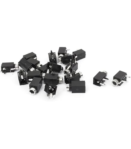 Jack 3.5 Youmile 10PCS PJ-392 Conector Hembra Estéreo De 3,5 Mm Montaje En Panel Conector De Auriculares De Audio Chapado En Oro Conector De Audio Para MP3 Con 10PCS Conector De Enchufe