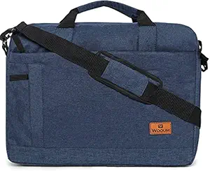 Wooum 15.6 Inch Water Resistance Laptop Messenger Bag/Laptop Briefcase/Laptop Sling bag/Laptop Side Bag for Men and Women - Blue