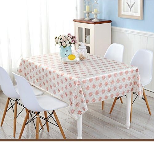 QIANG QT Continental Simple Rural Modern PVC Rectangular Table-Cloth,Coffee Table Mats Repel Water And Hot Oil Cloth-E 80x137cm(31x54inch)