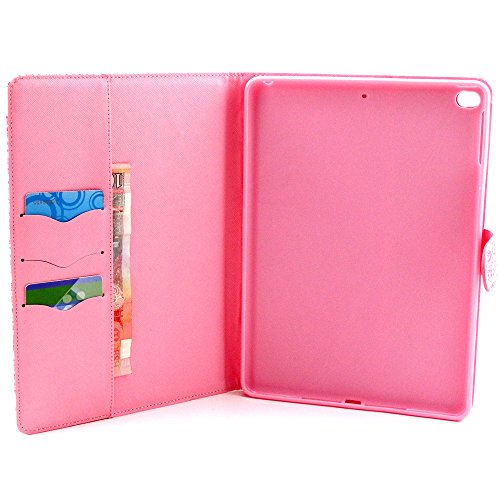 iPad Air Hülle, Deenor Painted Campanula Pattern PU Leder Abdeckung Stand Flip Schutzhülle Hülle für Apple iPad Air iPad 5. (Painted Campanula) - 5