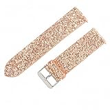 Erstklassiges Uhrenarmband aus glänzendem Leder von Beisoug Bling für Samsung Galaxy Watch 46mm