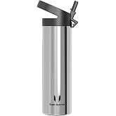 Sparrow Borraccia Termica con Cannuccia 0.5L/0.75L/1L Borracce Acciaio Inox | Bottiglia Senza BPA & Perdite -Lavastoviglie, C