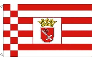 AZ FLAG - Flagge Bremen - 150x90 cm - Bremen Fahne 100% Polyester mit Messing-Ösen - 110g