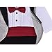 ZOEREA Newborn Infant Toddler Baby Boys Tuxedo Long Sleeved Cotton Gentleman Onesie Romper Jumpsuit with Bowknot Wedding Suit Black 3-18 Months