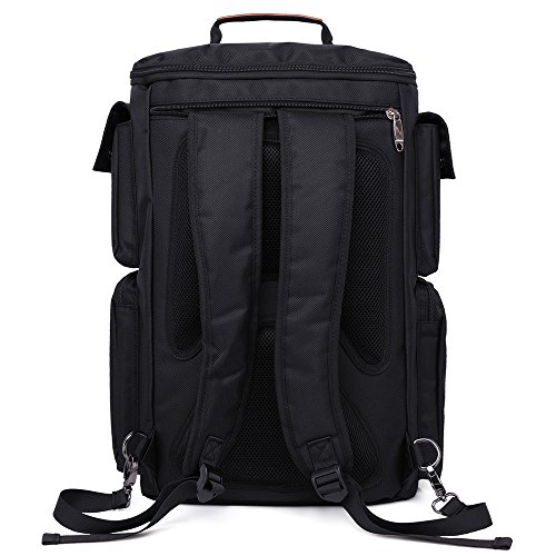 KSDA Herren Mode Vintage Rucksäcke Laptop Rucksack Oxford-Gewebe Knapsack Reisen Multifunktions Handgepäckstück Daypack Schwarz - 3