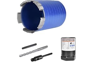 VRIETINA M16 Turbo Diamant Dosensenker 68mm inkl. SDS-Plus | 70mm Nutzlänge | 5 Diamantsegmente | Diamant Bohrkrone Kernbohrkrone Dosenbohrer, mit Zentrierbohrer, für Beton, Mauerwerk, Ziegel, Poroton, Putz