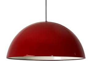 bamyum Lipeo Lampada a Sospensione Soggiorno Ø40 cm E27 Lampada da Pranzo in Metallo Decorativa Cucina Moderna Rosso