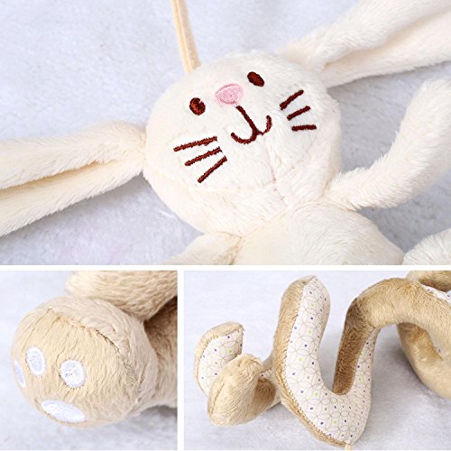 Peradix Babybett Anhänger Spielzeug Glocke hängen Krippe Bär Hasen Rassel Spielzeug - 7