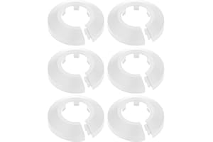 M METERXITY 4-Pack Pipe Cover Decoration, Suit for 25mm Outer Diameter Flange Water Pipe Escutcheon Water Pipe Drain Line Cover for Radiator Pipe/Water Drain Tube [White]