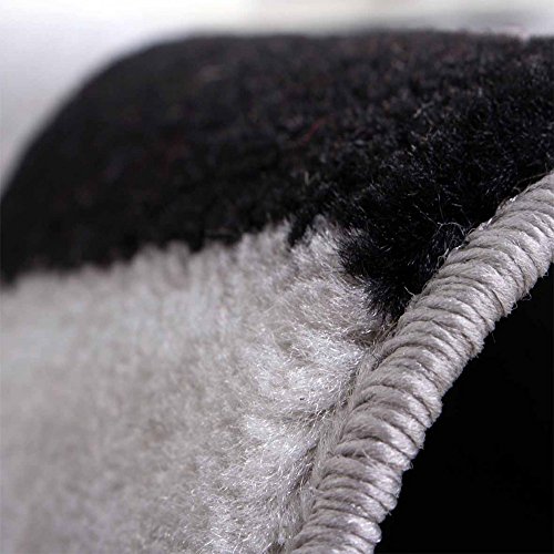 Designer Teppich Wohnzimmer Teppich Bordüre in Grau Schwarz Creme Preishammer, Grösse:160×220 cm - 4