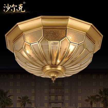 Preisvergleich Produktbild KHSKX Deckenleuchte,Schalke kontinentales Kupfer und Schlafzimmer Decke American Flur Kupfer-Lampen und Balkon Messing 530mm