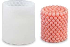Wodasi Stampi per Candele in Silicone, Stampo per Candele, Stampi per Candele Fai da Te, Stampi per Candele Cilindrici, Stampi per Candele 3D Bubble, Stampi Cilindrici per Candele Fai da te