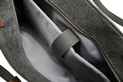 Filztasche anthrazit-grau Schultertasche Notebooktasche Laptoptasche Umh  ngetasche Sporttasche Schultasche