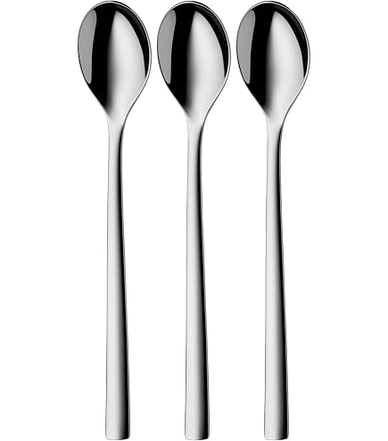 Lot De 2 Cuillères Longues à Café En Acier Inoxydable 304 - 22.3 Cm - Pour Latte, Cocktail, Café Glacé - Lavable Lave-vaisselle - 2