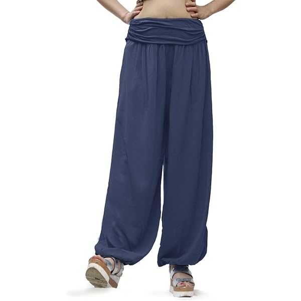 ZARMEXX Sarouel Dames Bloomers Pantalon D'été Sarouel Pantalon En Coton Baggy Plage (Blanc, 38-42