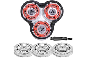 JIANCENGYU SH90 Tete de Rasoir pour Philips Serie 9000 (Inclut le Support), SH90 Lame Tête de Rasage de Rasoir Compatible avec Philips Series 9000 (9xxx) 8000(8xxx)